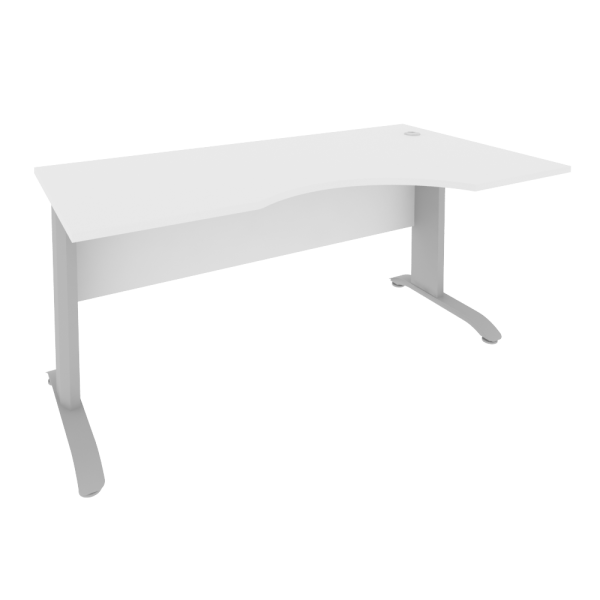 Стол криволинейный правый Riva ПЛ.СА-1 Пр 1600x900x750 (Белый/Металлик)