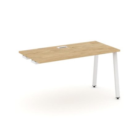 Стол-приставка к опорным элементам SN-6A.OPRS-013 (1380х700х750) (Тиквуд Светлый/Металл Белый)