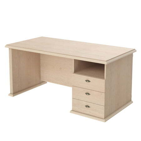 Стол руководителя однотумбовый (правый Raut RDT 168R 1600x800x750 (Бук тиара)