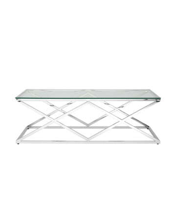 Журнальный стол 120*60 ИНСИГНИЯ серебро (Журнальный стол Инсигния серый)