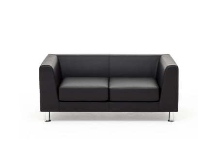EVA Диван 2-местный (ЧЕРНЫЙ/КОЖА)