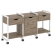 Тумба на колесных опорах наборная VR.L-TN-6.K 1440x460x767 (Тиквуд Темный/Белый металл)