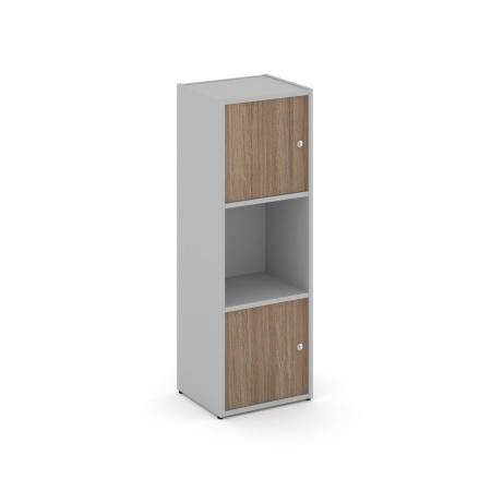 Стеллаж Locker Plus LK.K-001 408x350x1203 (Серый | Дуб Аризона)