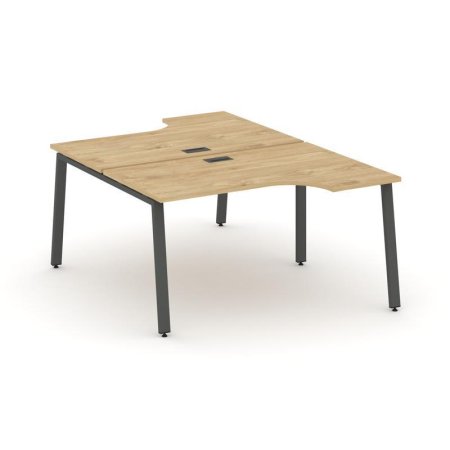 Рабочая станция эргономичная SN-6A.DRPA-012 (1580х1432/1992х750) (Тиквуд Светлый/Металл Антрацит)