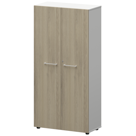 Шкаф высокий закрытый Кортез СМШ48F(Б) 792x362x1595 (Кронберг/Белый)