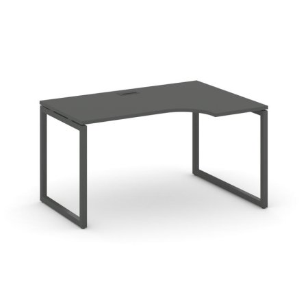 Стол рабочий эргономичный SN-4O.SPA-022(R) (1580х800/980х750) (Антрацит/Металл Антрацит)