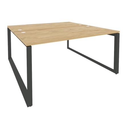 Рабочая станция на О-образном м/к Onix O.MO-D.RS-2.4.8 1580x1635x750 (Тиквуд Светлый/Черный металл)