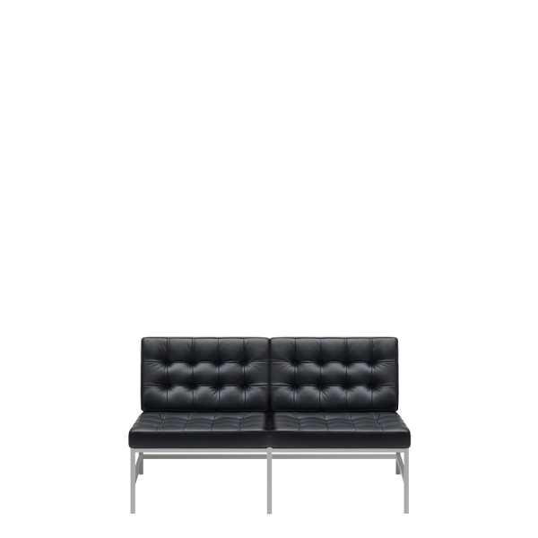 Диван офисный Троникс (М-41) 2-х местный без подлокотников (Черный)