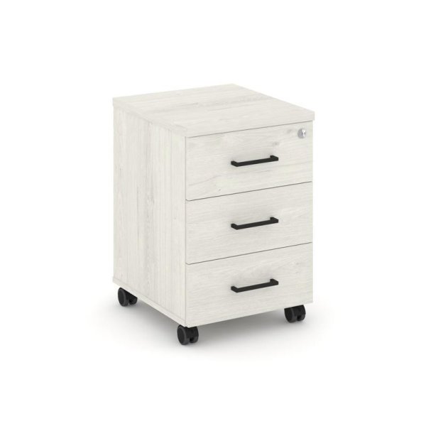 Тумба мобильная 3 ящика стандартные колеса SN.TM-002 (416х460х611) (Дуб Наварра)