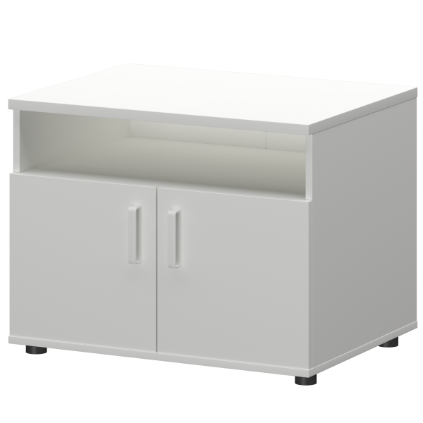 Тумба для оргтехники Смарт СМТ-2ДН 800x600x625 (Белый)