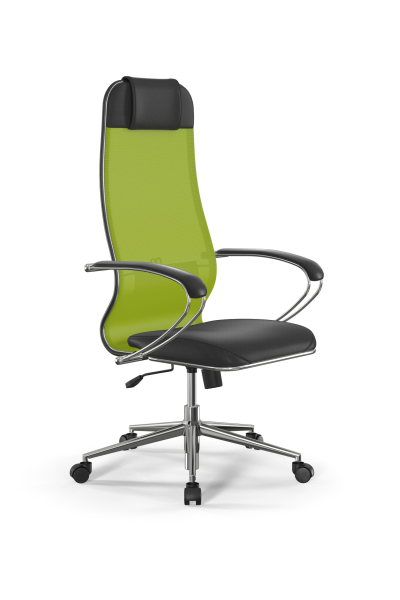 Кресло для руководителя Метта Sit 10 B1-115K - T+Extra /Um00/Wm12/K1cL(M09.B23.G18.W01) (Лайм | Черный)