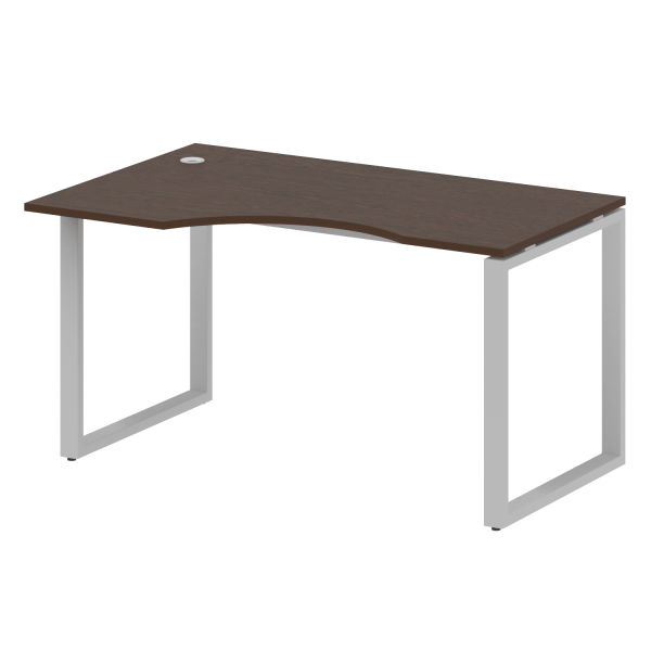Стол криволинейный левый Metal System Style БО.СА-2 Л 1400x900x750 (Венге Цаво/Серый металл)