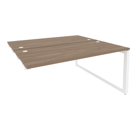 Стол-приставка двойной на О-образном м/к к опорным элем. Onix O.MO-D.SPR-4.7 1580x1475x750 (Дуб Аризона/Белый Металл)