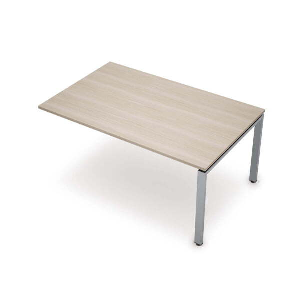 6МПК.602 Бенч-система для переговорных столов, конечный модуль (1200x1000x750) (Шамони светлый/Алюминий матовый)