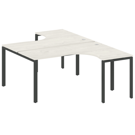 Рабочая станция криволинейная Metal System Style БП.РАС-СА-2.4 1600x2435x750 (Дуб Наварра/Антрацит металл)