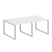 Переговорный стол 2 столешницы Metal System Style БО.ПРГ-2.1 2000x1235x750 (Дуб Наварра/Серый металл)