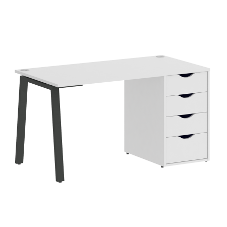 Стол письменный VR.SP-3-138.4.A 1380x720x750 (Белый/Антрацит Металл)