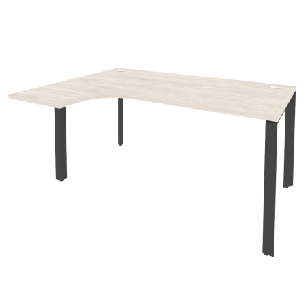 Стол эргономичный левый на П-образном м/к Onix O.MP-SA-4L 1580x1180x750 (Денвер Светлый/Черный металл)