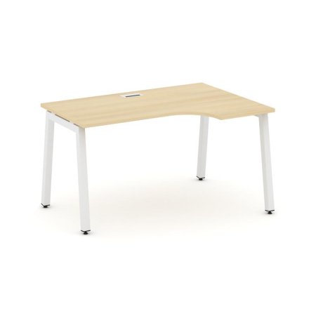 Стол рабочий эргономичный SN-5A.SPA-001(R) (1380х600/980х750) (Акация Лорка/Металл Белый)