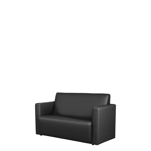 Диван офисный Джоинт (М-49) 2-х местный с подлокотниками (Черный)