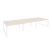 Рабочая станция на О-образном м/к Onix O.MO-D.RS-6.3.7 4140x1475x750 (Тиквуд Темный/Белый Металл)