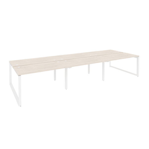 Рабочая станция на О-образном м/к Onix O.MO-D.RS-6.3.7 4140x1475x750 (Денвер Светлый/Белый Металл)