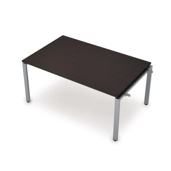 6МПН.602 Бенч-система для переговорных столов, начальный модуль (1200x1000x750) (Венге/Алюминий матовый)