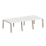 Рабочая станция на 6 рабочих места на А-образном м/к Metal System Style БА.СМ-6.1 3000x1475x750 (Дуб наварра/Серый металл)