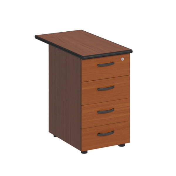 Тумба приставная 4 ящ с замком Дин-Р ДР 226 +ДР 508 430x800x750 (Французский орех)
