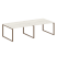 Переговорный стол 2 столешницы Metal System Style БО.ПРГ-2.3 2800x1235x750 (Дуб Наварра/Серый металл)