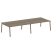 Рабочая станция на 4 рабочих места на А-образном м/к Metal System Style БА.СМ-4.5 3600x1475x750 (Дуб наварра/Серый металл)