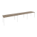 Рабочая станция на П-образном м/к Onix O.MP-RS-3.3.7 4140x720x750 (Тиквуд Темный/Белый Металл)