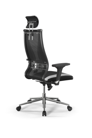 Кресло для руководителя Метта Sit 10 B2-170D - T+UMF(SY271)+Extra /Kb38/Wh09/D02P/H3mL-Pf-2D(M09.B23 (Черный | Белый)