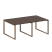 Переговорный стол 2 столешницы Metal System Style БО.ПРГ-2.1 2000x1235x750 (Дуб Наварра/Серый металл)