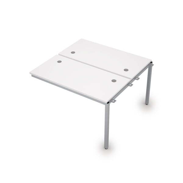 6МБС.268 Сдвоенные бенч-системы, средний модуль (1200x1235x750) (Белый/Алюминий матовый)