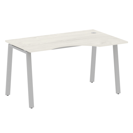 Стол криволинейный правый Metal System Style БА.СА-2 Пр 1400x900x750 (Дуб Наварра/Серый металл)