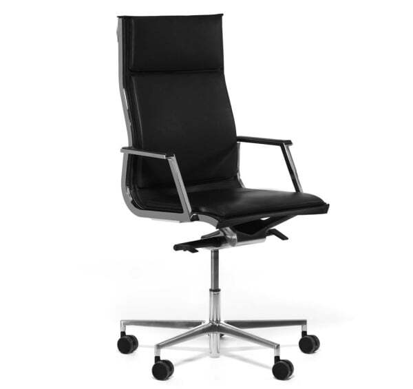 NULITE-PAD/A Кресло опоры хром колёса черные (Черный)