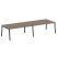 Стол для переговоров (2 столешницы) на А-образном м/к Metal System Style БА.ПРГ-2.5 3600x1235x750 (Дуб наварра/Серый металл)