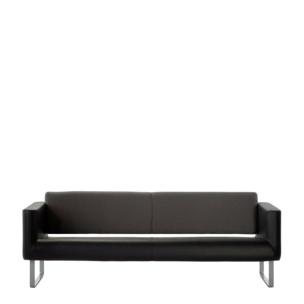 Диван офисный Орбис (М-23) 3-х местный (Черный)