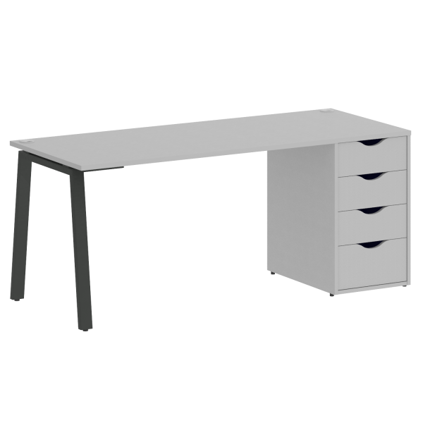 Стол письменный VR.SP-3-178.4.A 1780x720x750 (Серый/Антрацит Металл)