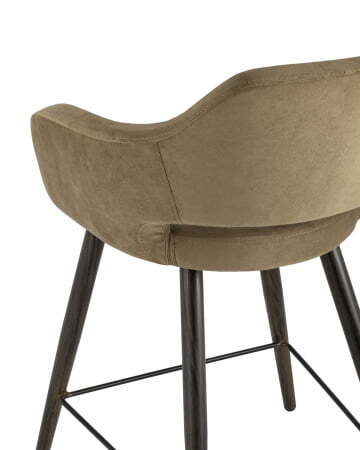 Стул полубарный Саймон велюр капучино (Стул полубарный Саймон капучино)