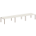 Переговорный стол 3 столешницы Metal System Style БП.ПРГ-3.5 5400x1235x750 (Дуб Наварра/Серый металл)