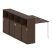 Рабочая станция с опорным шкафом-купе Metal System Style БП.РС-СШК-4.1 1410x2332x1098 (Дуб Наварра/Серый металл)