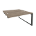 Стол-приставка двойной на О-образном м/к к опорным элем. Onix O.MO-D.SPR-3.7 1380x1475x750 (Тиквуд Темный/Белый Металл)
