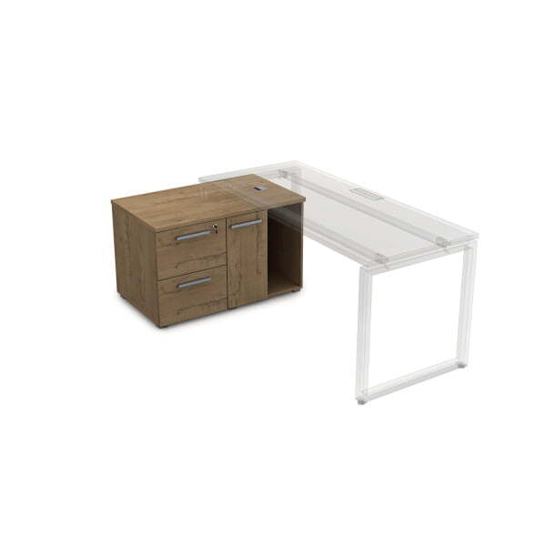 9Т.010 Тумба с двумя ящиками и дверкой (1000x600x620) (Teakwood)