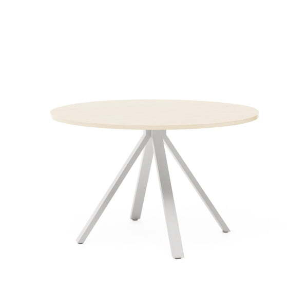 FERMO METAL Стол для переговоров D120 (Дуб Светлый/Белый металл)