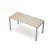 6М.677 Стол прямолинейный (1000x700x750) (Шамони светлый/Алюминий матовый)