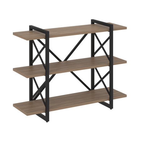 Стеллаж на регулируемых опорах-3 полки VR.L-MST.O-3.8V 1200x400x910 (Дуб Аризона/Черный металл)