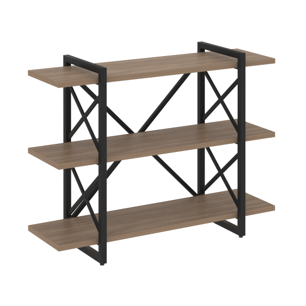 Стеллаж на регулируемых опорах-3 полки VR.L-MST.O-3.8V 1200x400x910 (Дуб Аризона/Черный металл)