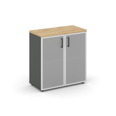 Шкаф низкий широкий SN.STS-303 (796х400х833) (Антрацит/Тиквуд Светлый/Сатин)